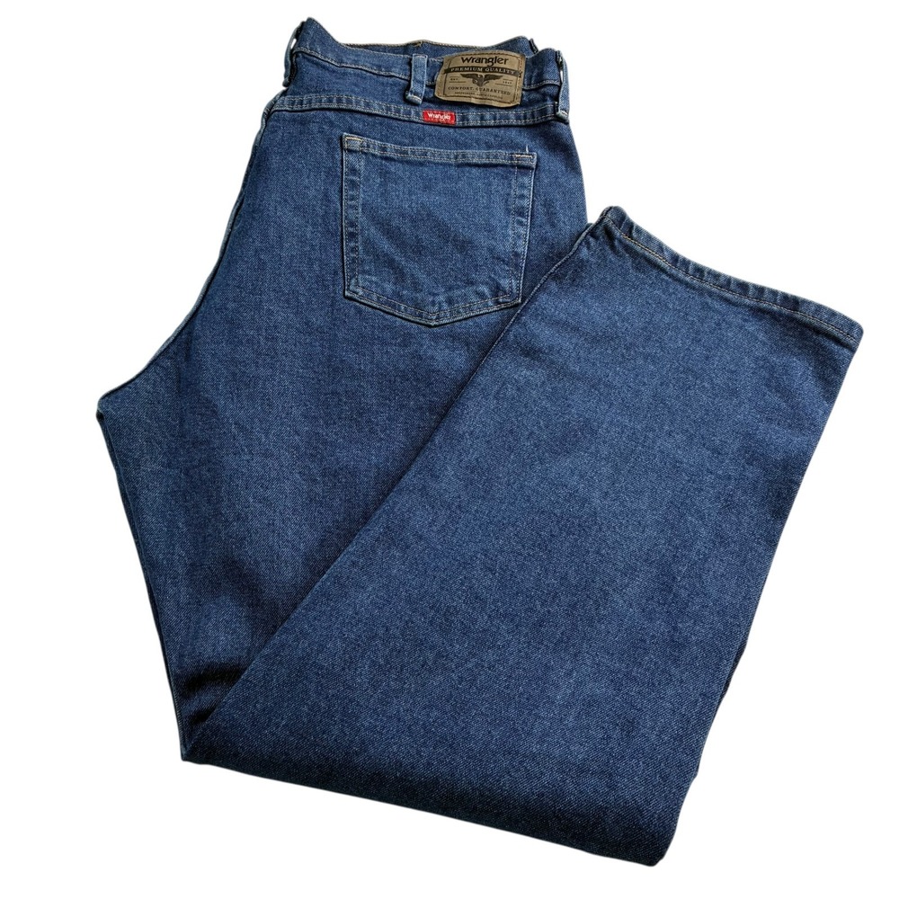 WRANGLER Blue Jeans 38x32 Relaxed Flex Stretch Cotton Denim 1097FXVMD Straight